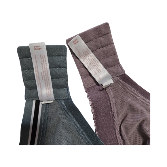 Cacique - 42C Women's Elegant Boost Plunge Bra Set - Lilac & Turquoise - Picture 4 of 4